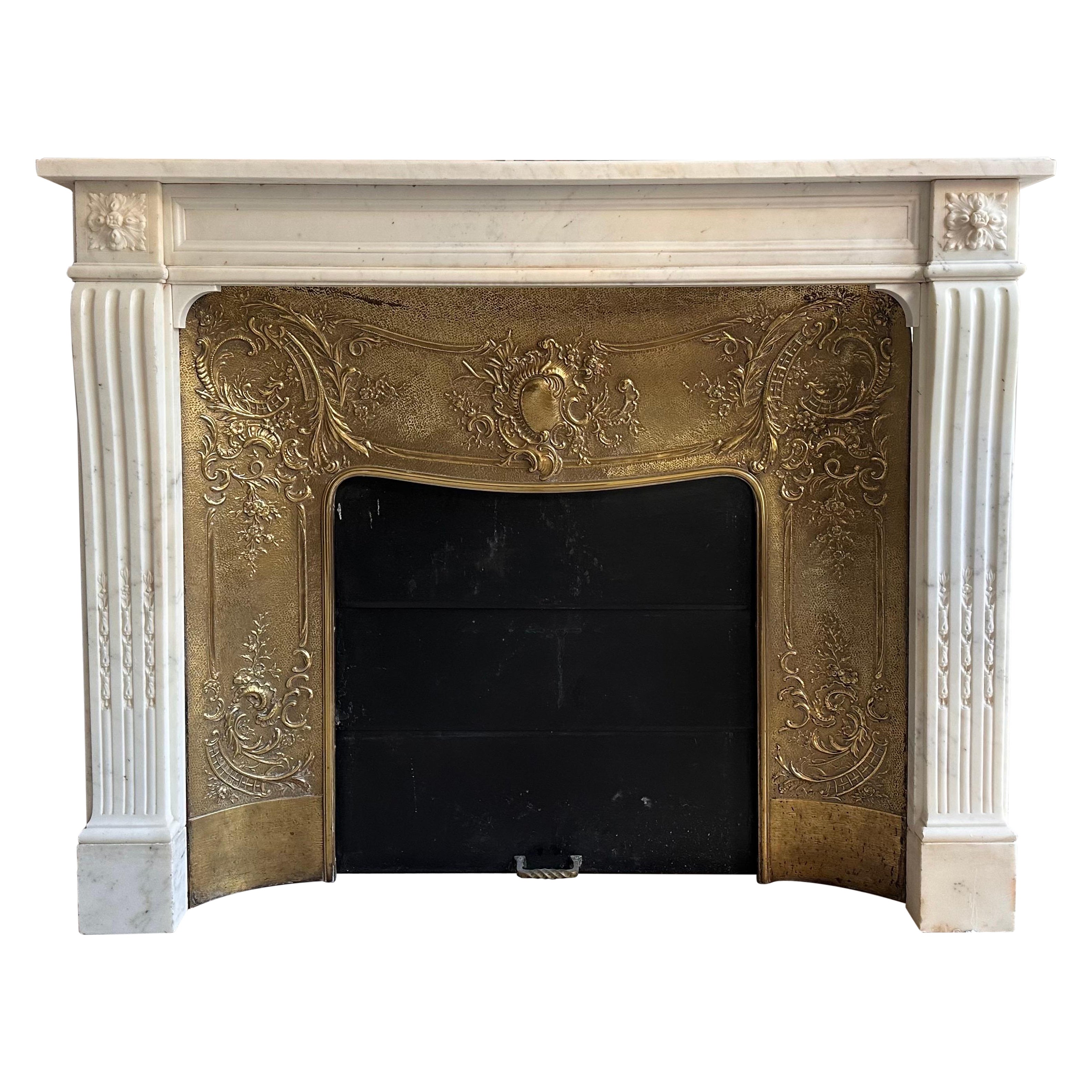 Antique Fireplace with Insert
