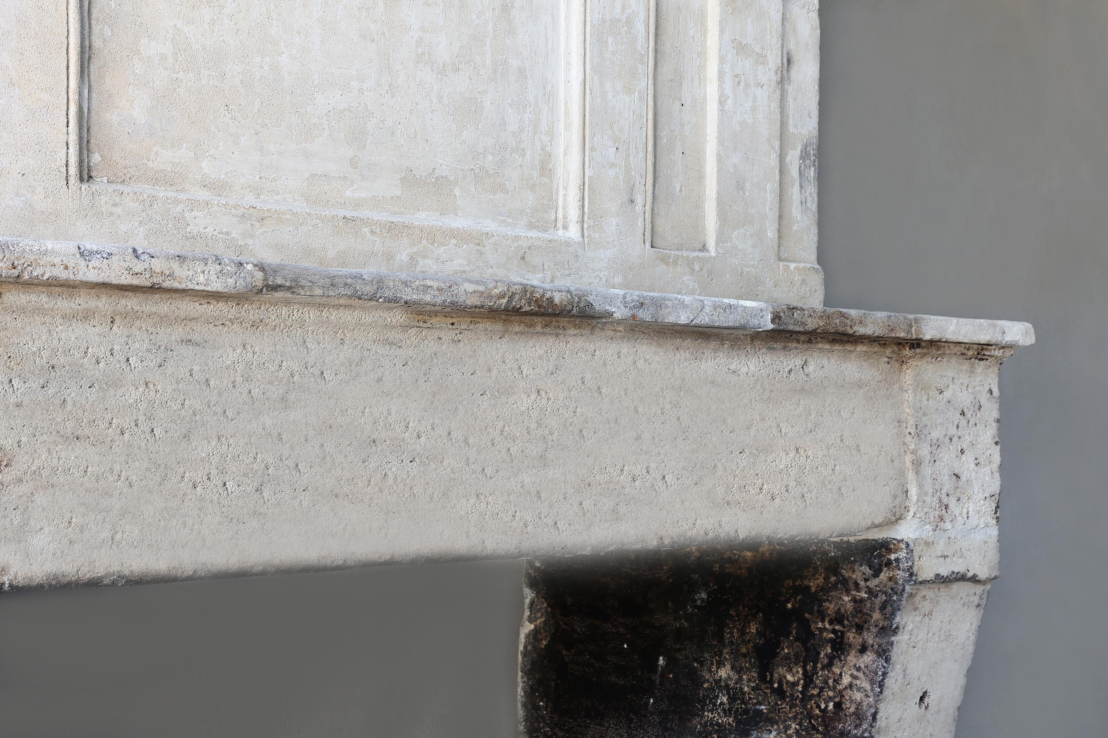 French Antique Fireplace with Trumeau
