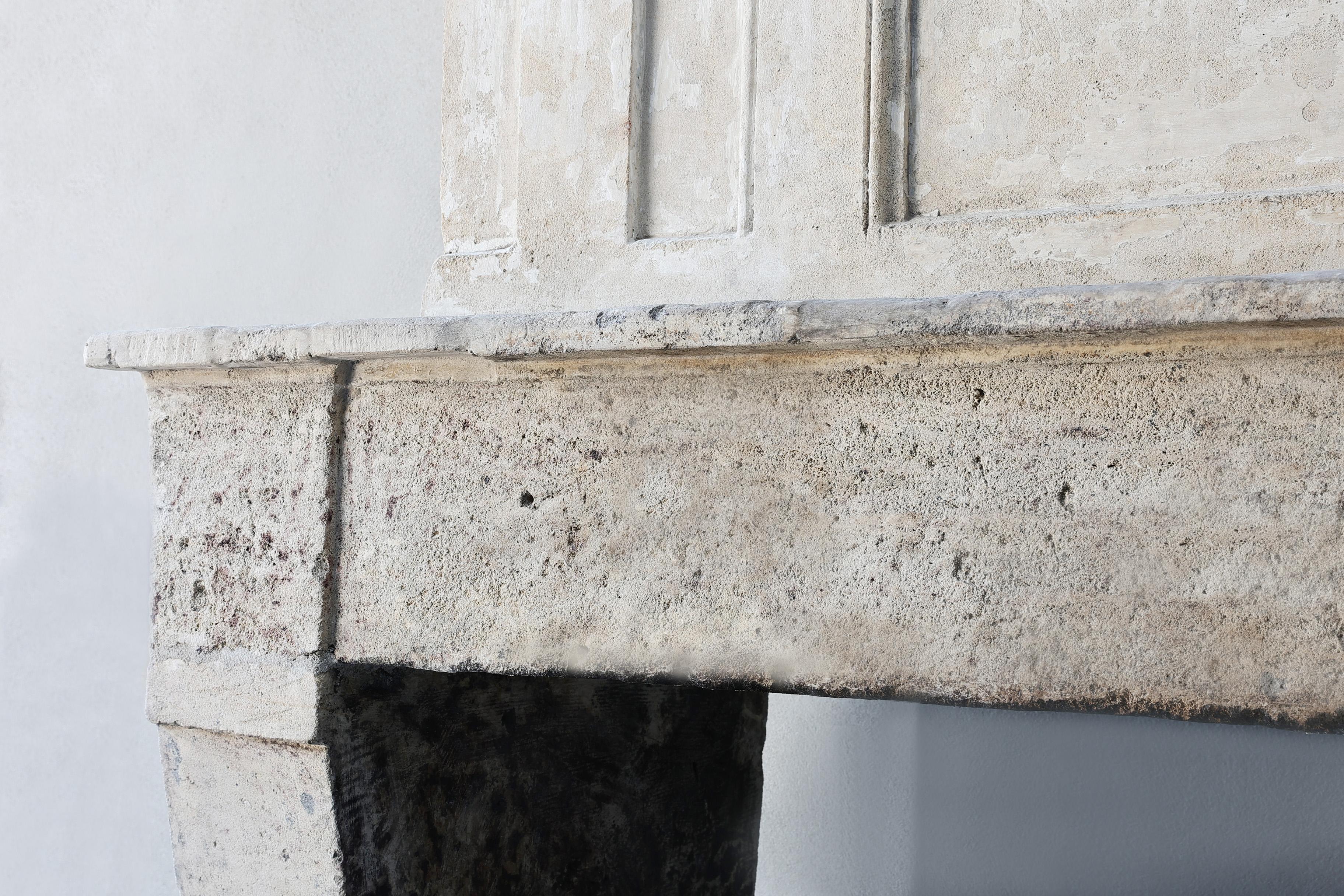 19th Century Antique Fireplace with Trumeau