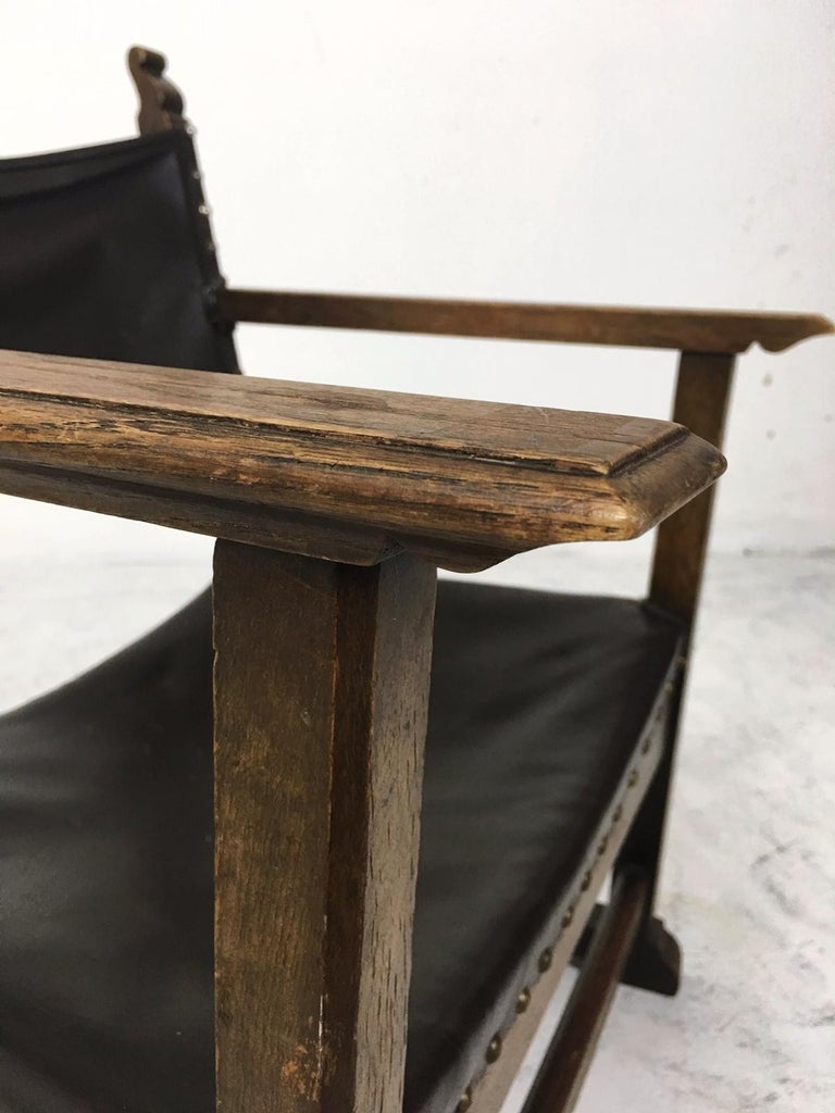 Antique Fireside Chair a Model Used by Adolf Loos, Vienna, 1930s at