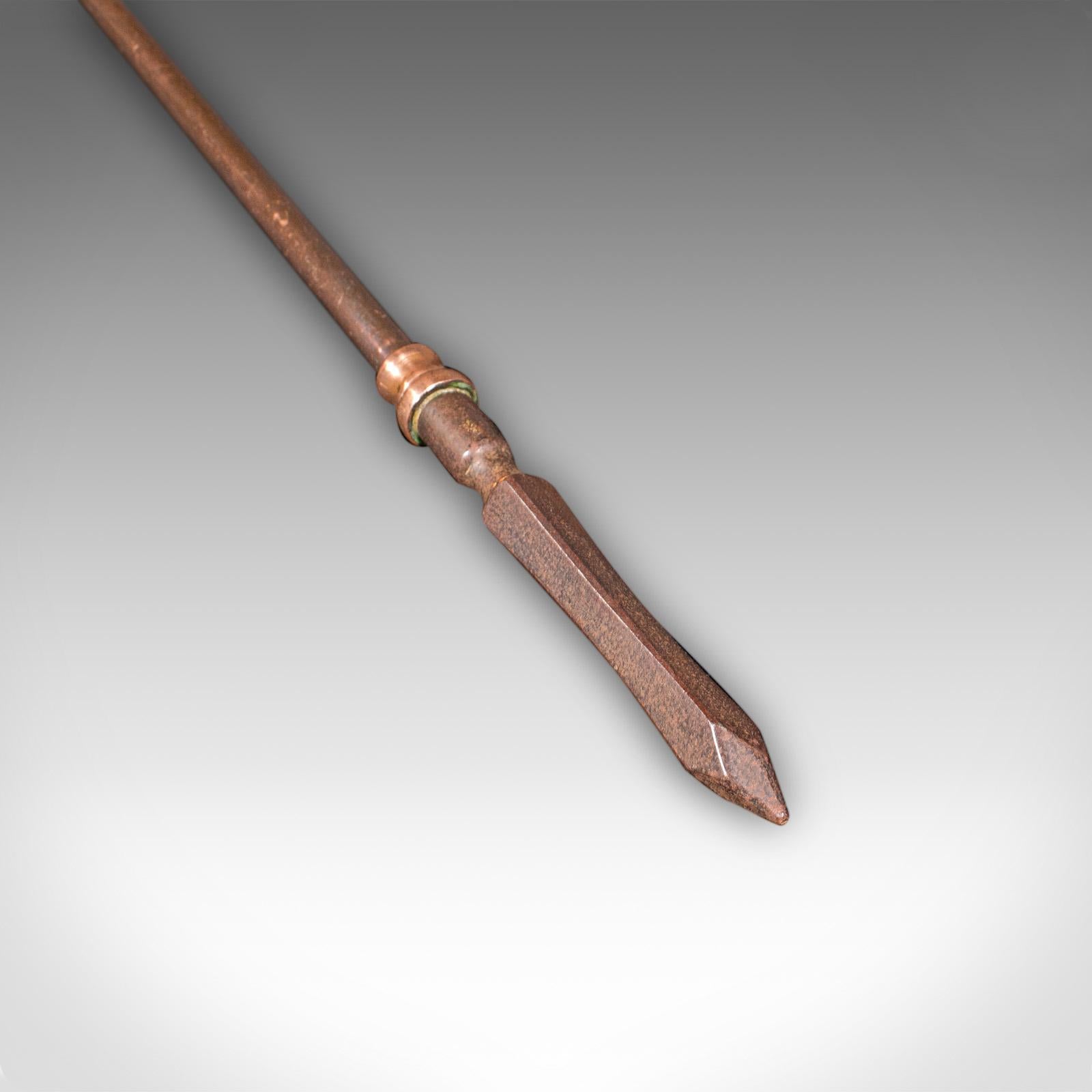 Antique Fireside Companion Set, French Bronze Fire Tools, Art Nouveau, Victorian For Sale 7