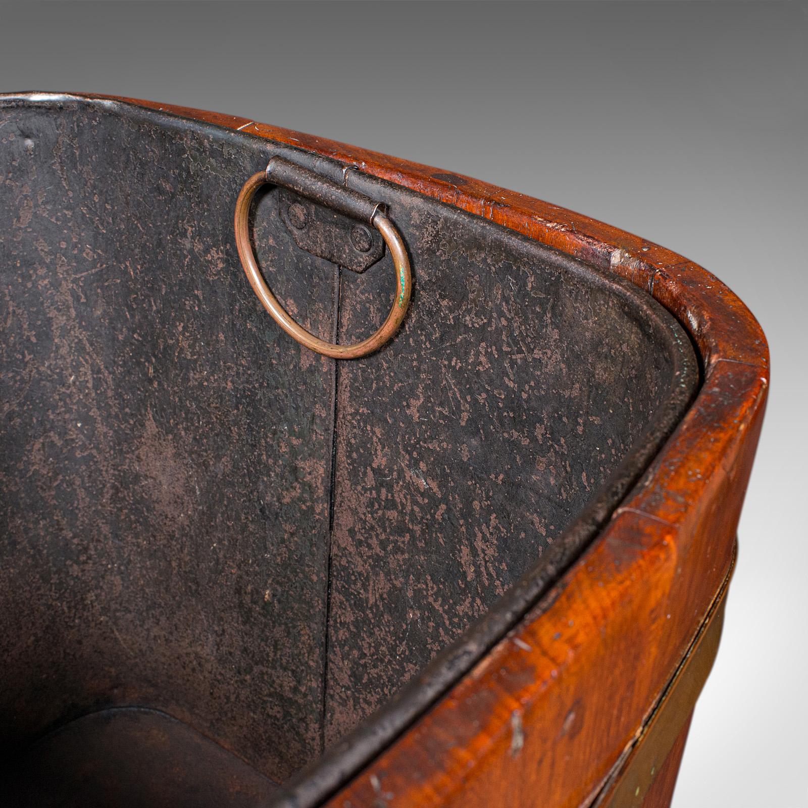 Antiker Kaminspeicher, Englisch, Kaminkorb, Holzscheitkorb, spätviktorianisch im Angebot 2