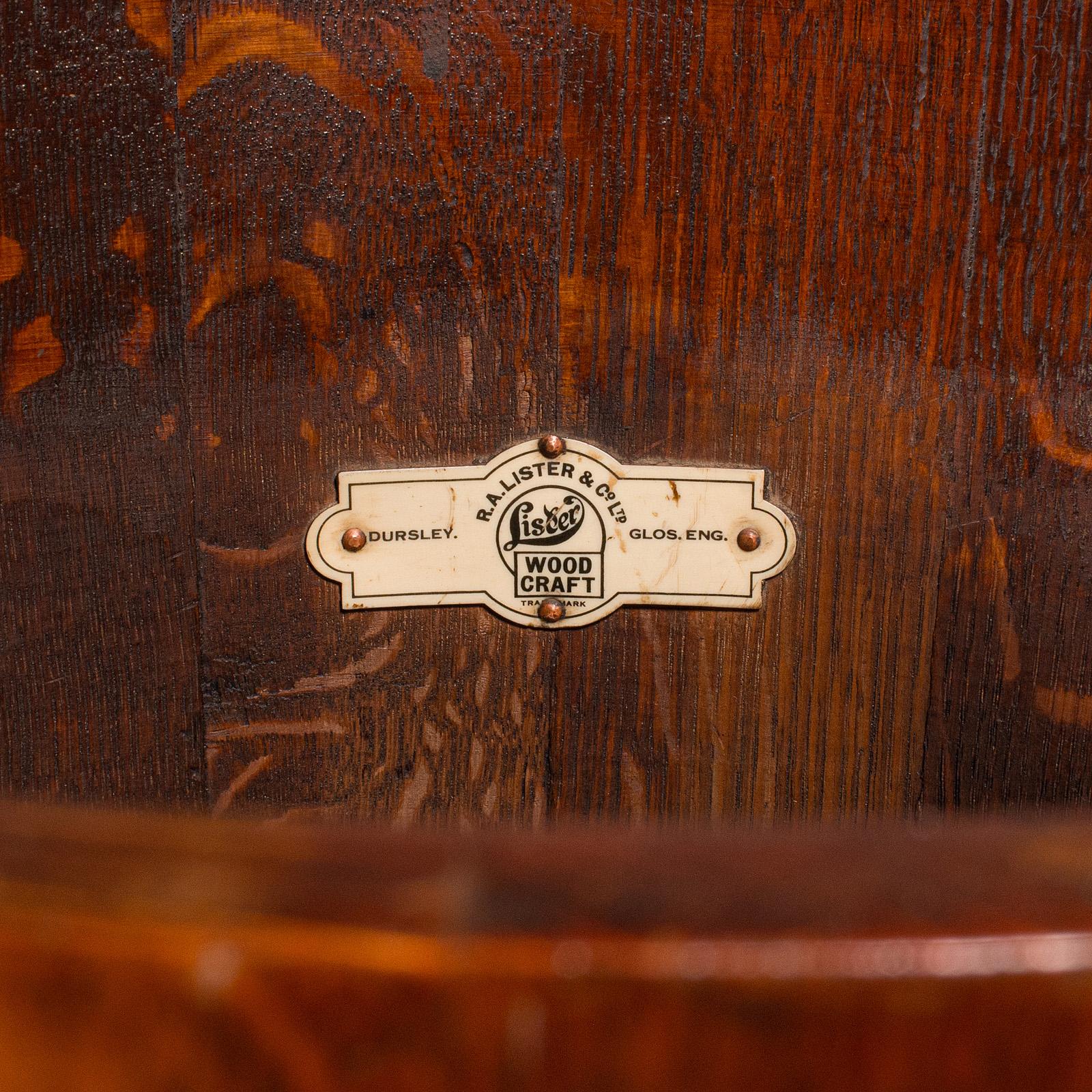Fireside Antiques, inglese, Oak, secchio per il fuoco a coppa, bidone per il carbone, CIRCA 1920 in vendita 3