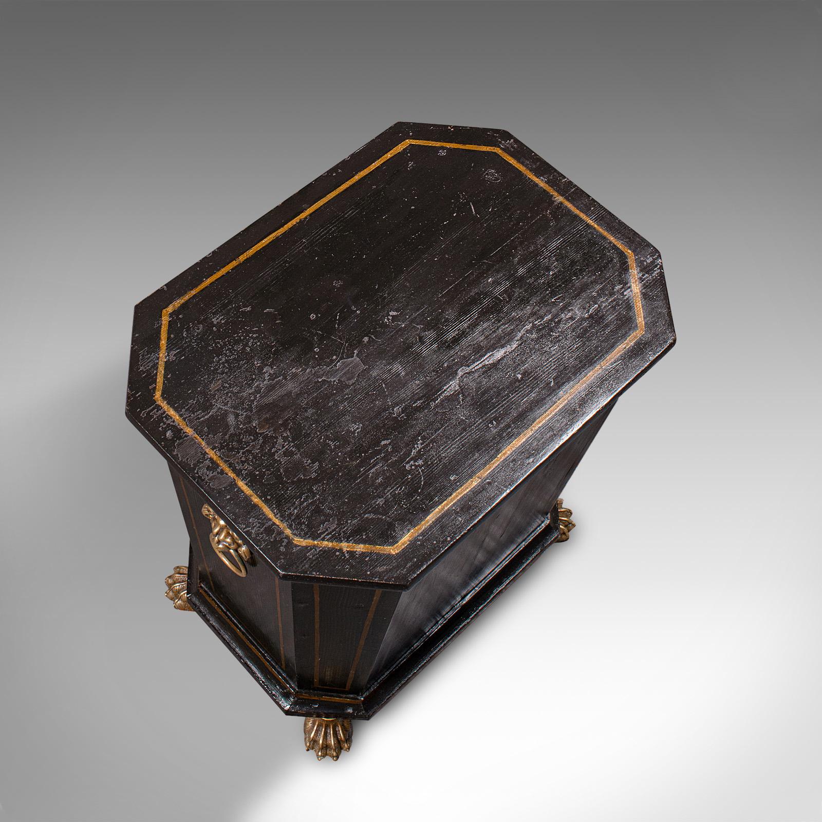Antique Fireside Store, English Pine, Log, Coal Bin, Aesthetic Period, Victorian For Sale 1