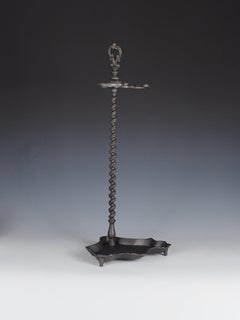 Antique Fireside Tool Stand  Cast Iron Georgian