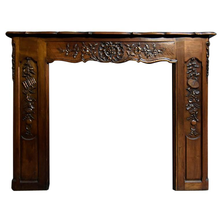 Antique Firplace Mantel Made from Oak, 19th Century
