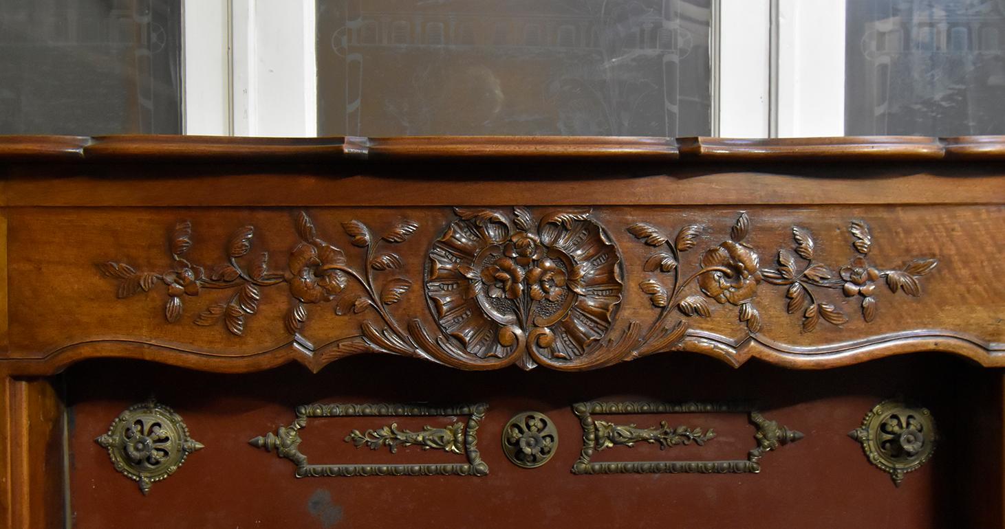 French Antique Firplace Mantel Made from Oak, 19th Century