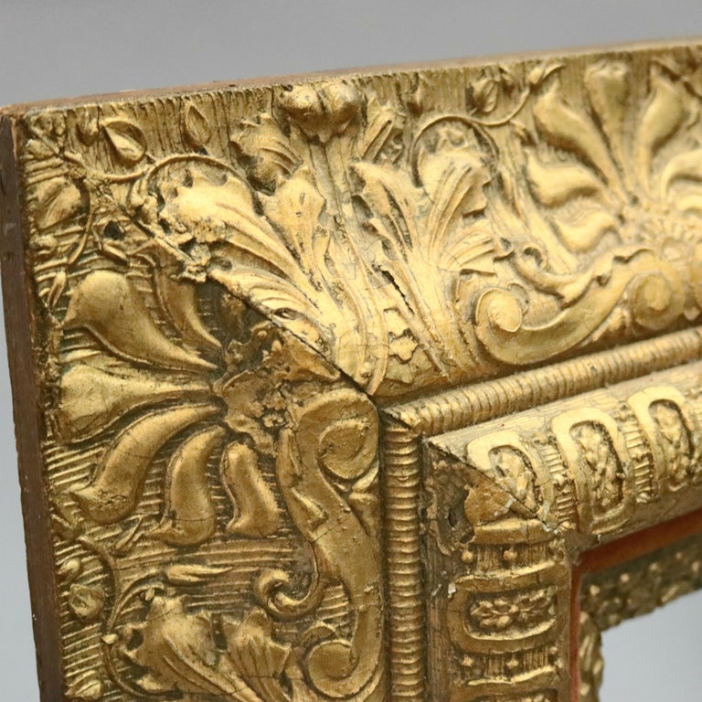 Antique First Finish Giltwood and Velvet Art Frame, c1890 For Sale at