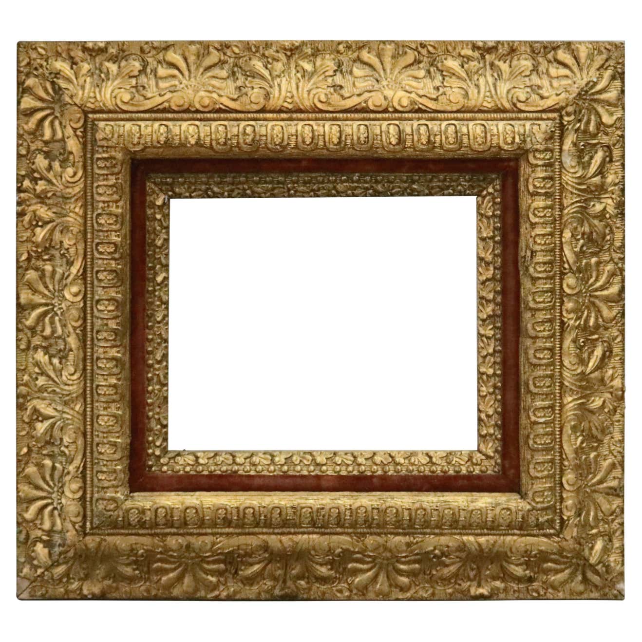 Antique First Finish Giltwood and Velvet Art Frame, c1890 For Sale at ...