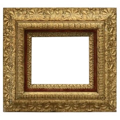 Antique First Finish Giltwood and Velvet Art Frame, c1890