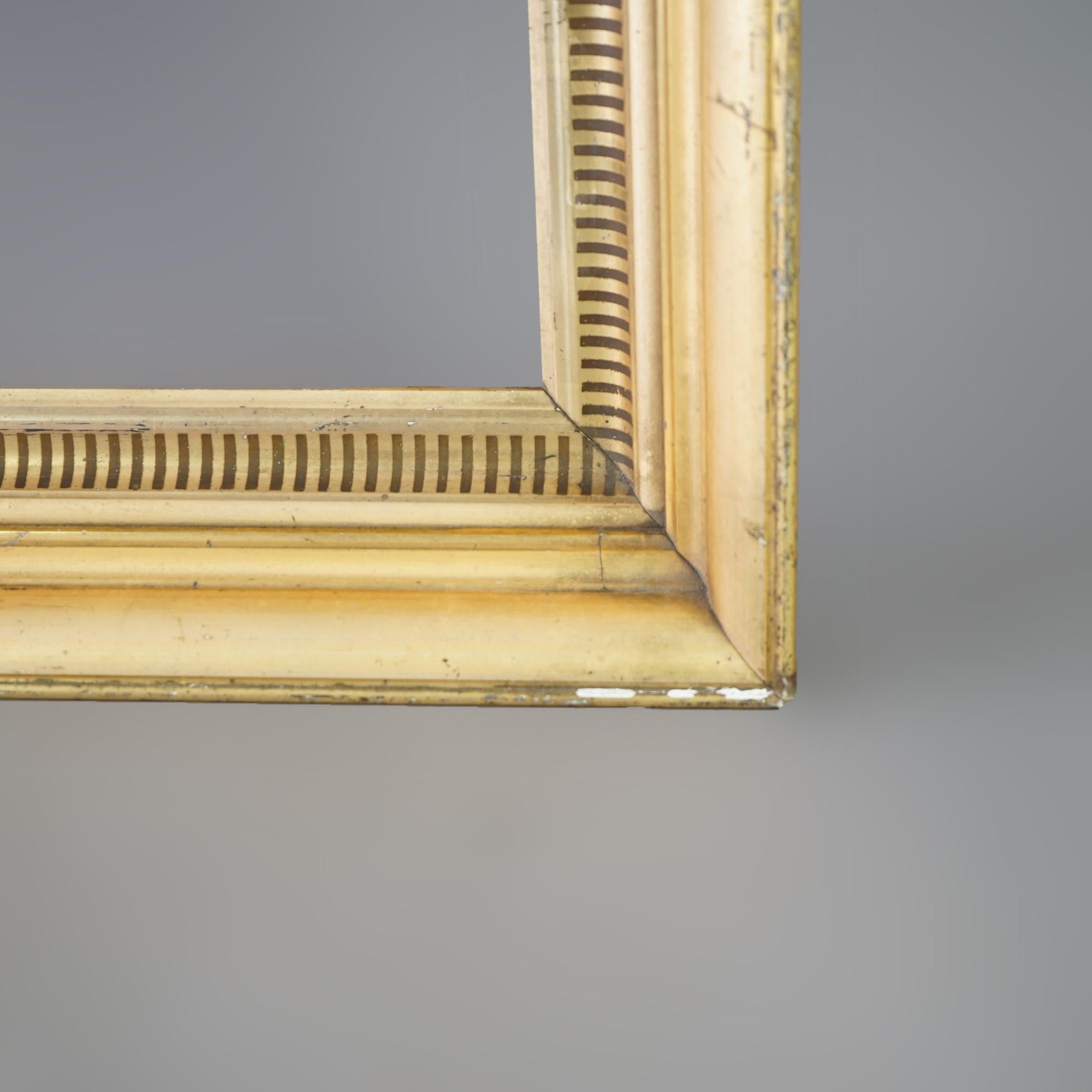 An Antique First Finish Giltwood Art Display Frame Circa 1840

Measures - 19.25