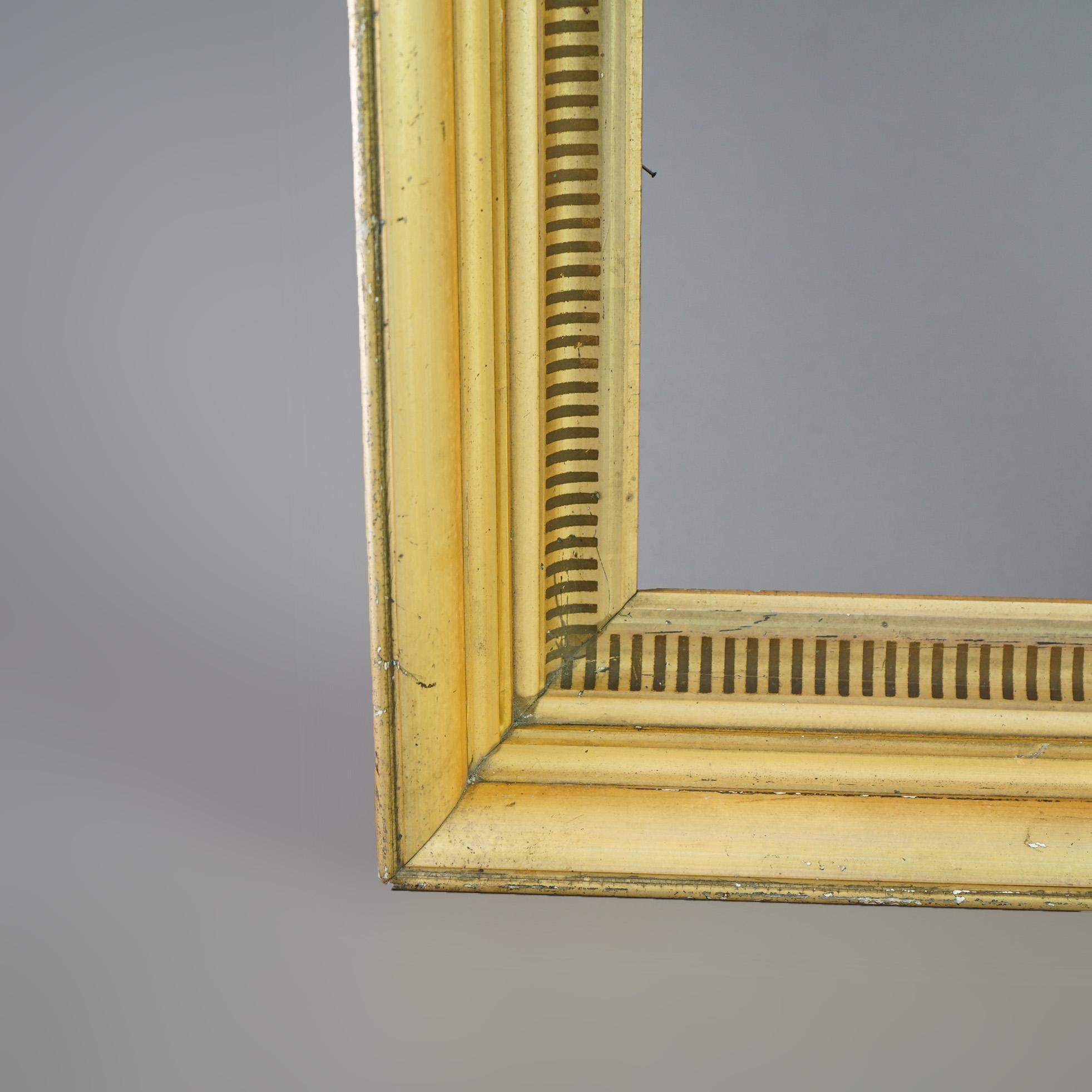 Antique First Finish Giltwood Art Frame Circa 1840 In Good Condition In Big Flats, NY