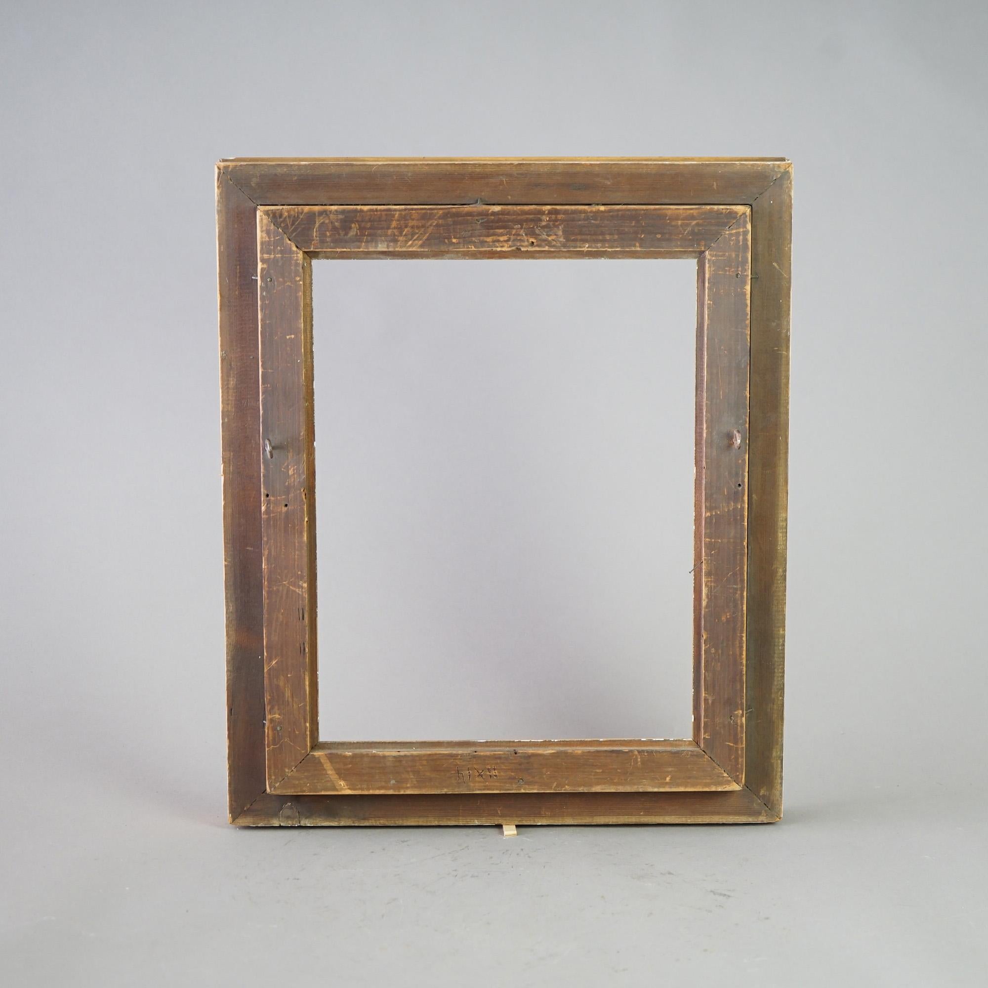 Antique First Finish Giltwood Art Frame Circa 1840 1