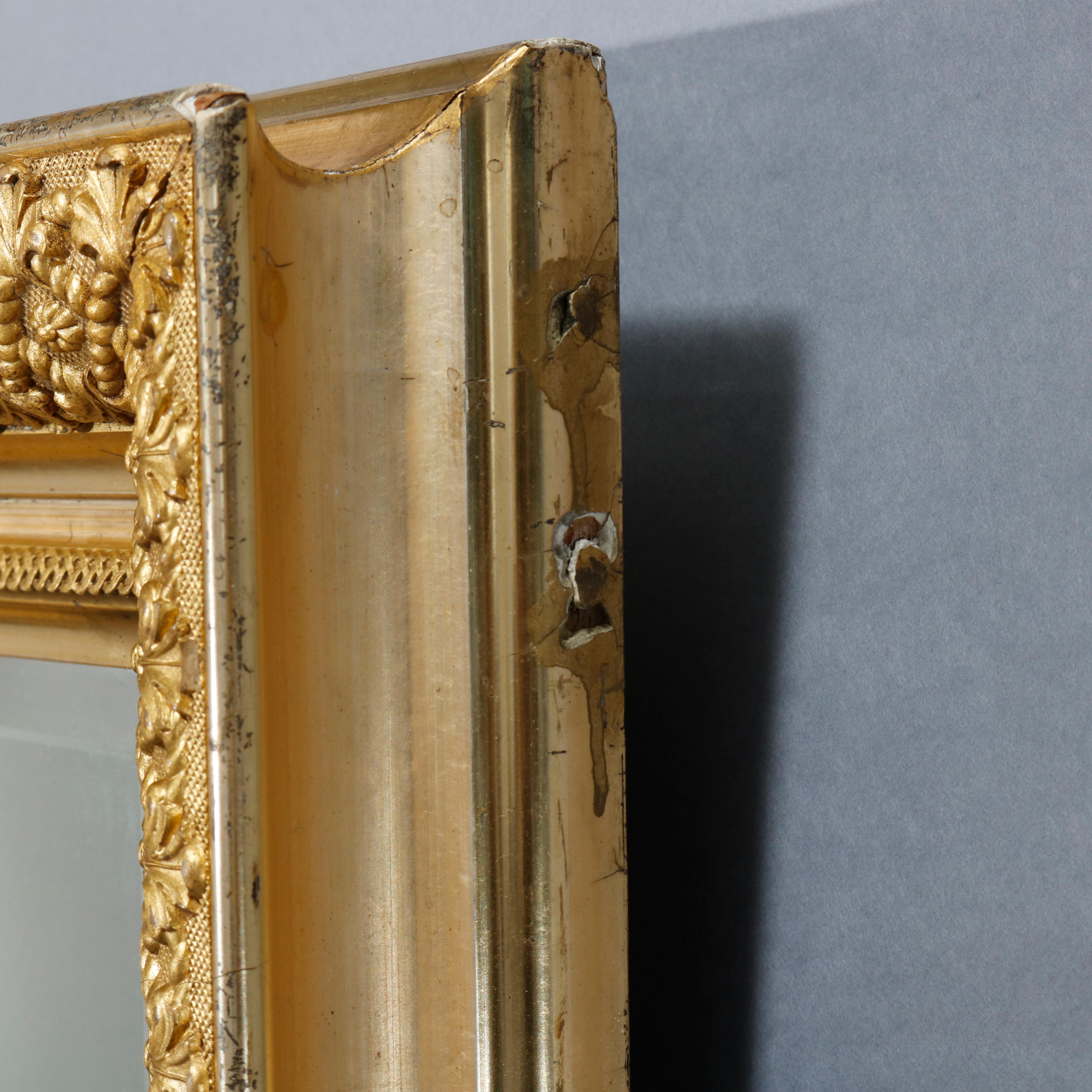 Antique First Finish Gold Giltwood Wall Mirror, Circa 1890 1
