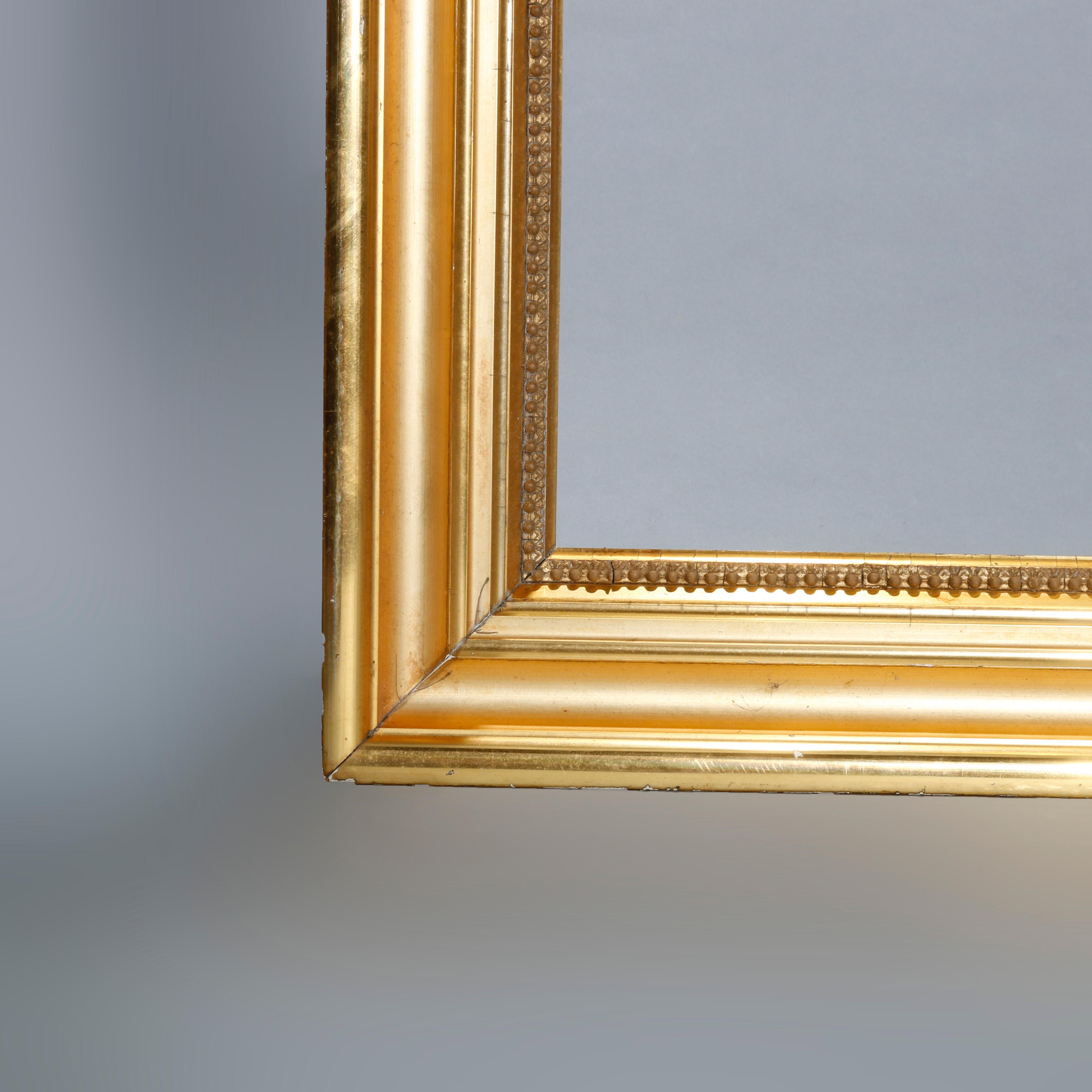 Antique First Finish Lemon Gilt Art Frame, circa 1840 In Good Condition In Big Flats, NY