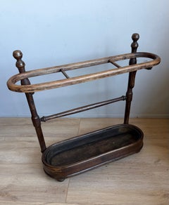 Antique Fischel Bentwood Umbrella and Stick Stand, Austria-Hungary, circa 1920