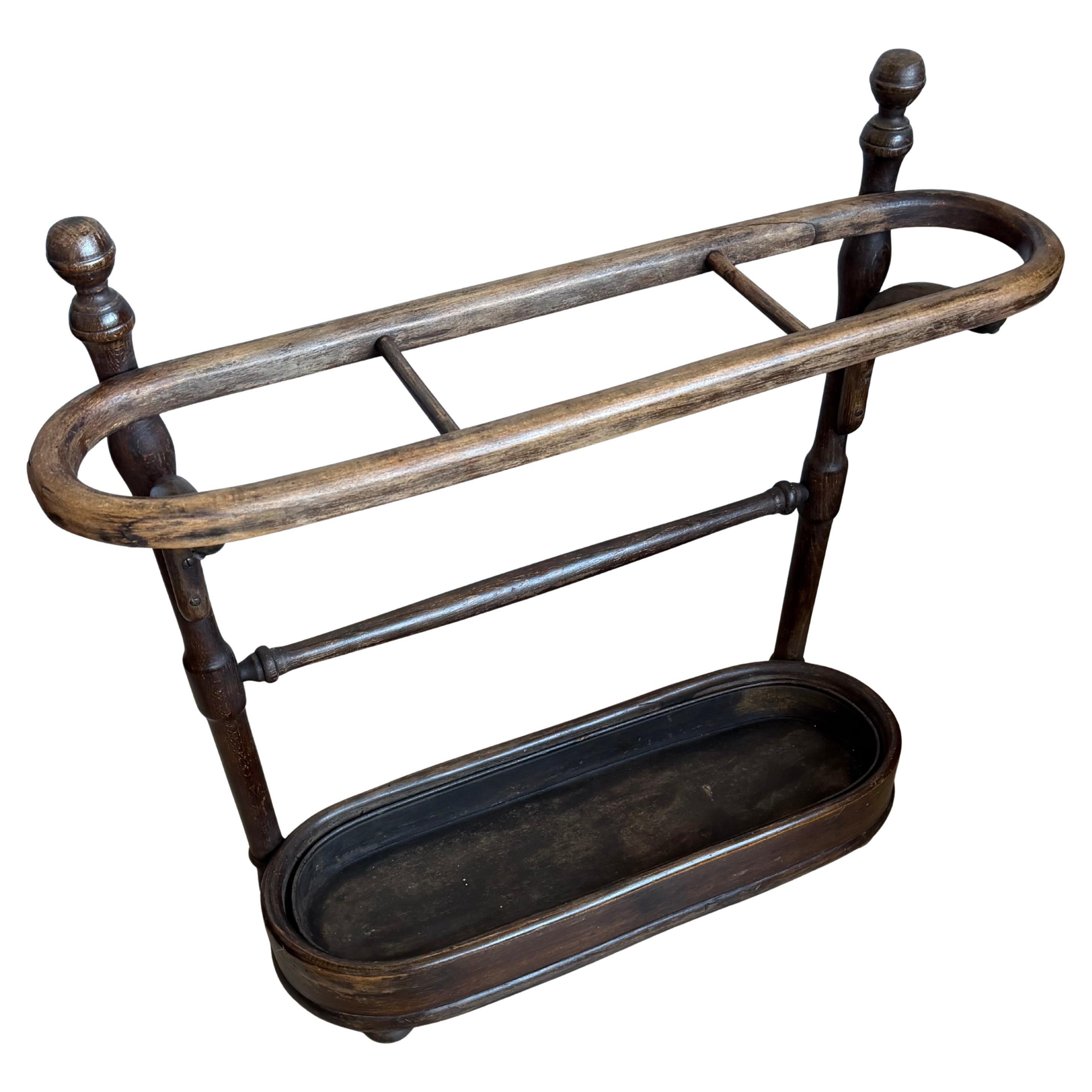 Antique Fischel Bentwood Umbrella and Stick Stand, Austria-Hungary, circa 1920