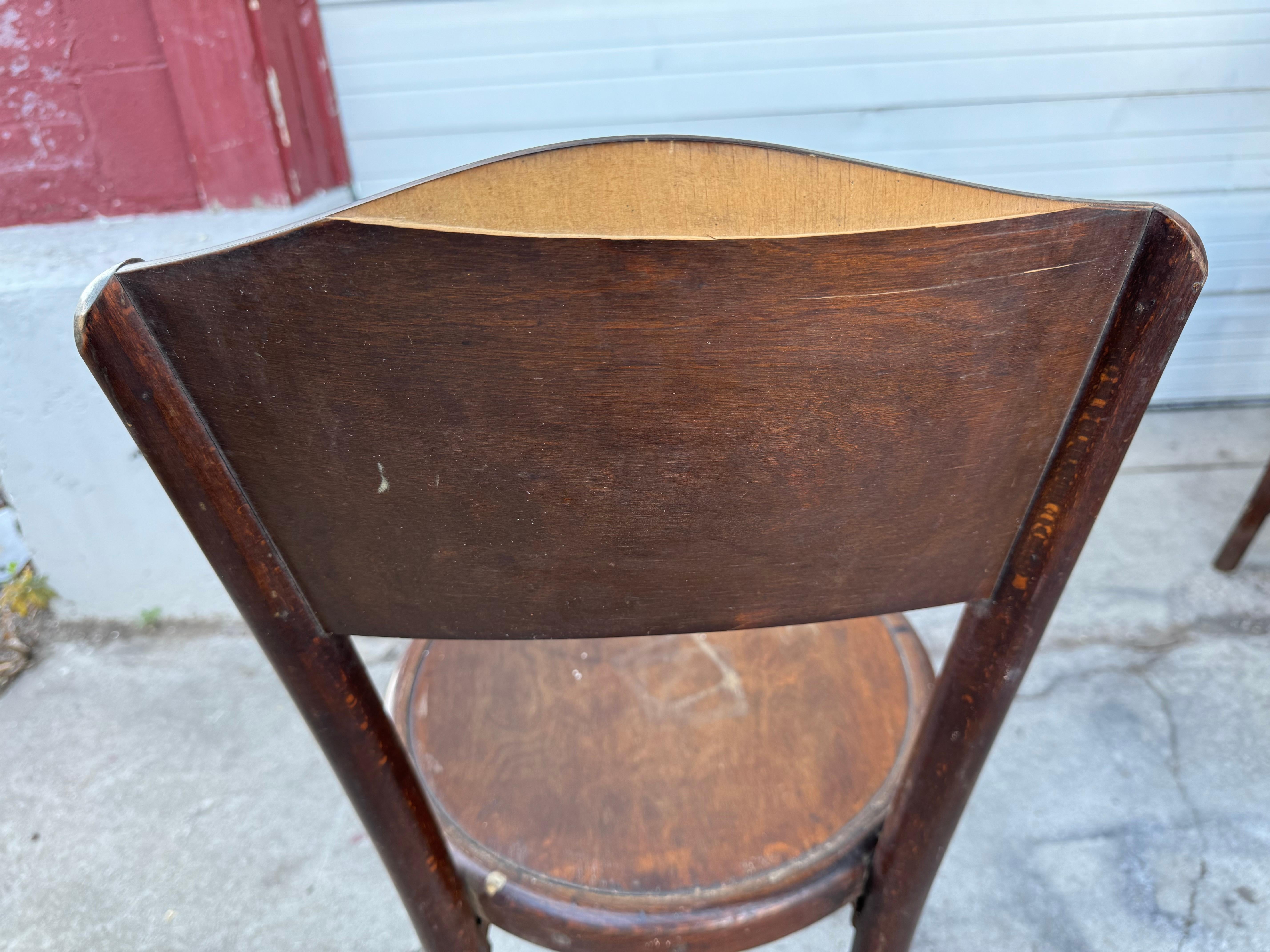 Antique Fischel / Thonet Style Bentwood Bistro /Cafe' Chairs, 1920s. Set of 14 2