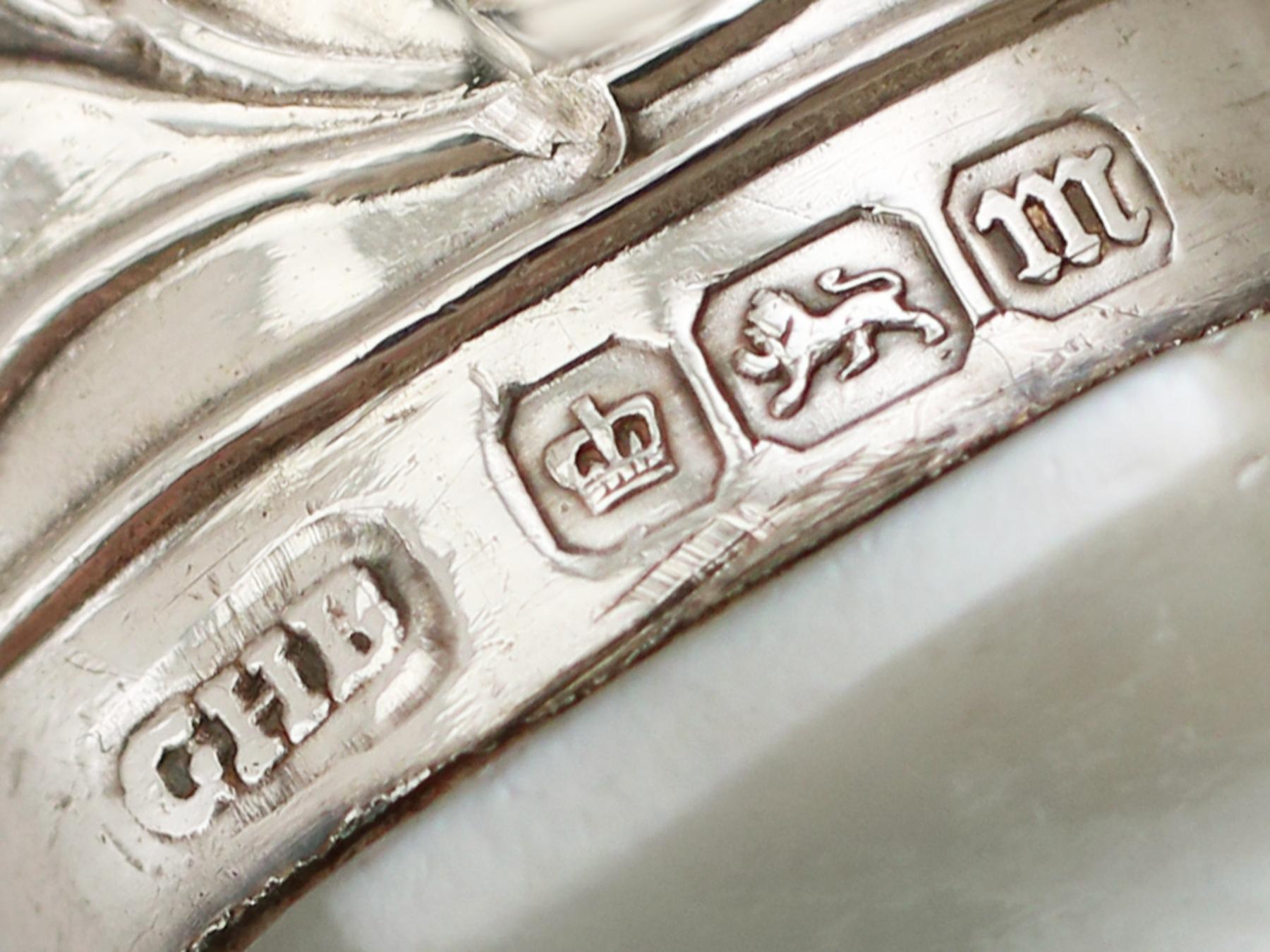 Antique Fish Servers in English Sterling Silver Edwardian 9