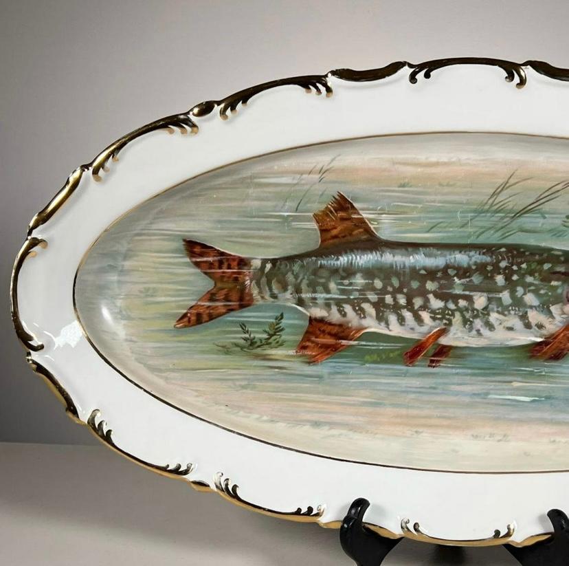 antique fish platter