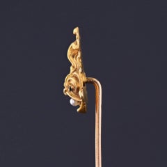 Antique Fish Stickpin of 10k Gold