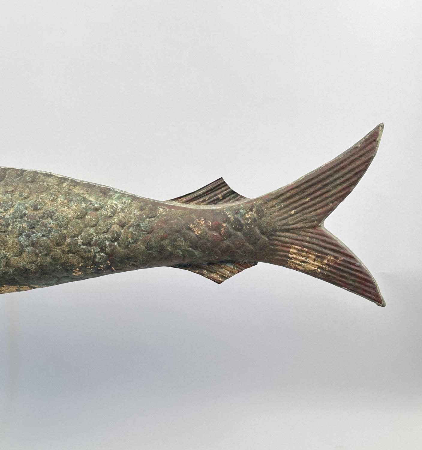 Copper Antique Fish Weathervane For Sale