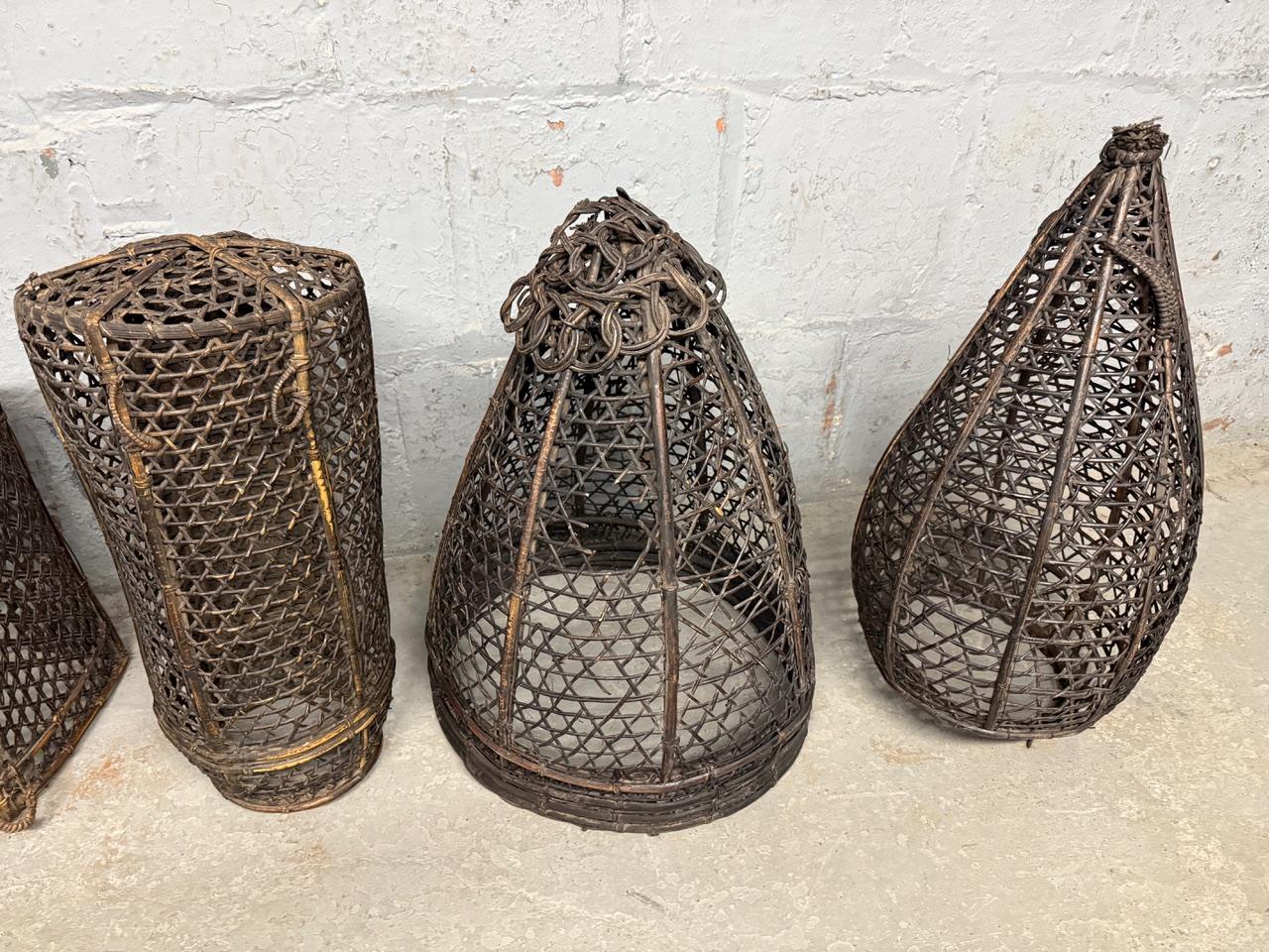 Panier de pêcheur antique ou luminaire en vente 1