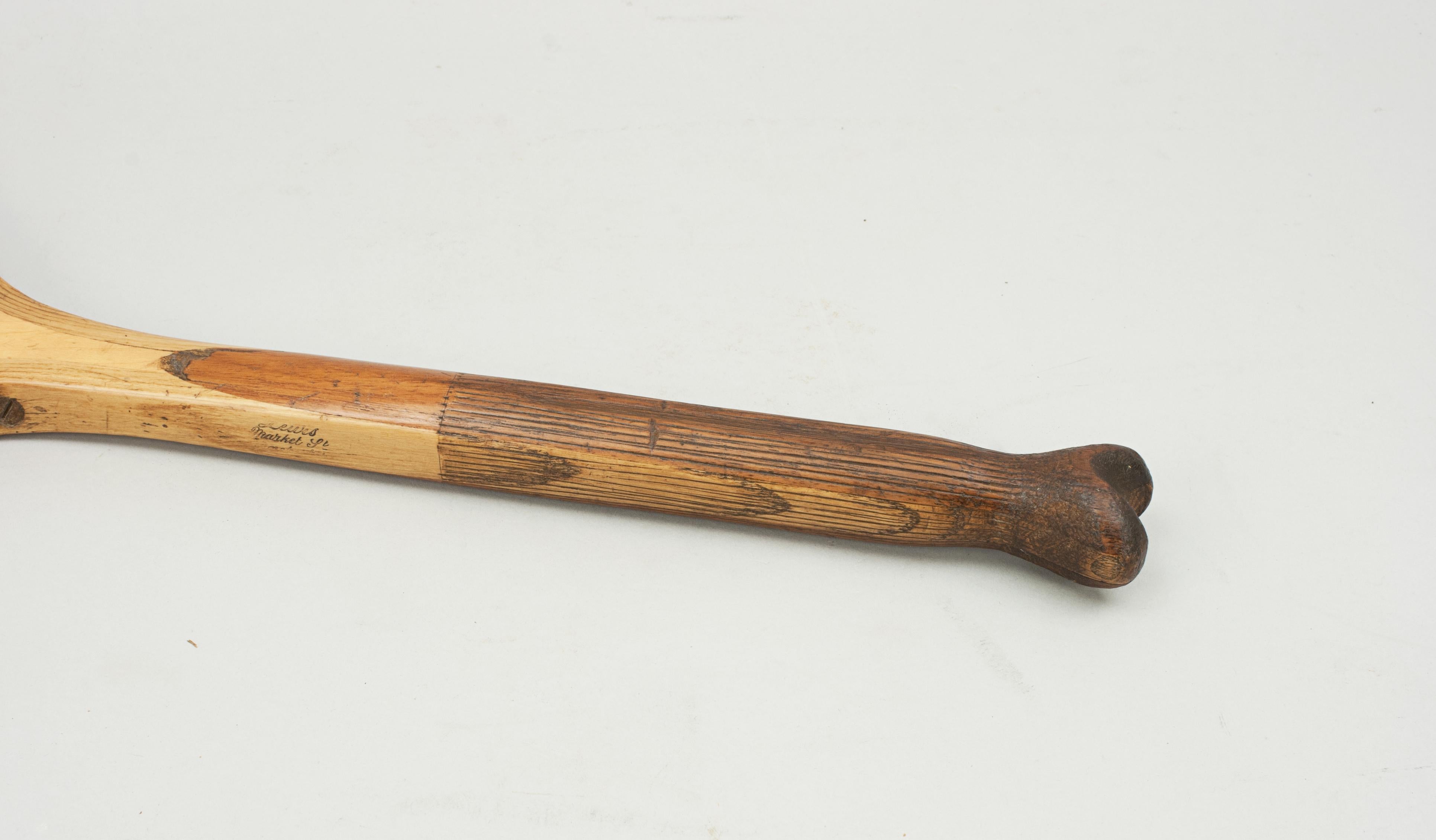 Antique Fishtail Tennis Racket, The Radian 6