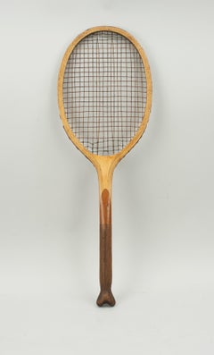 Antique Fishtail Tennis Racket, The Radian