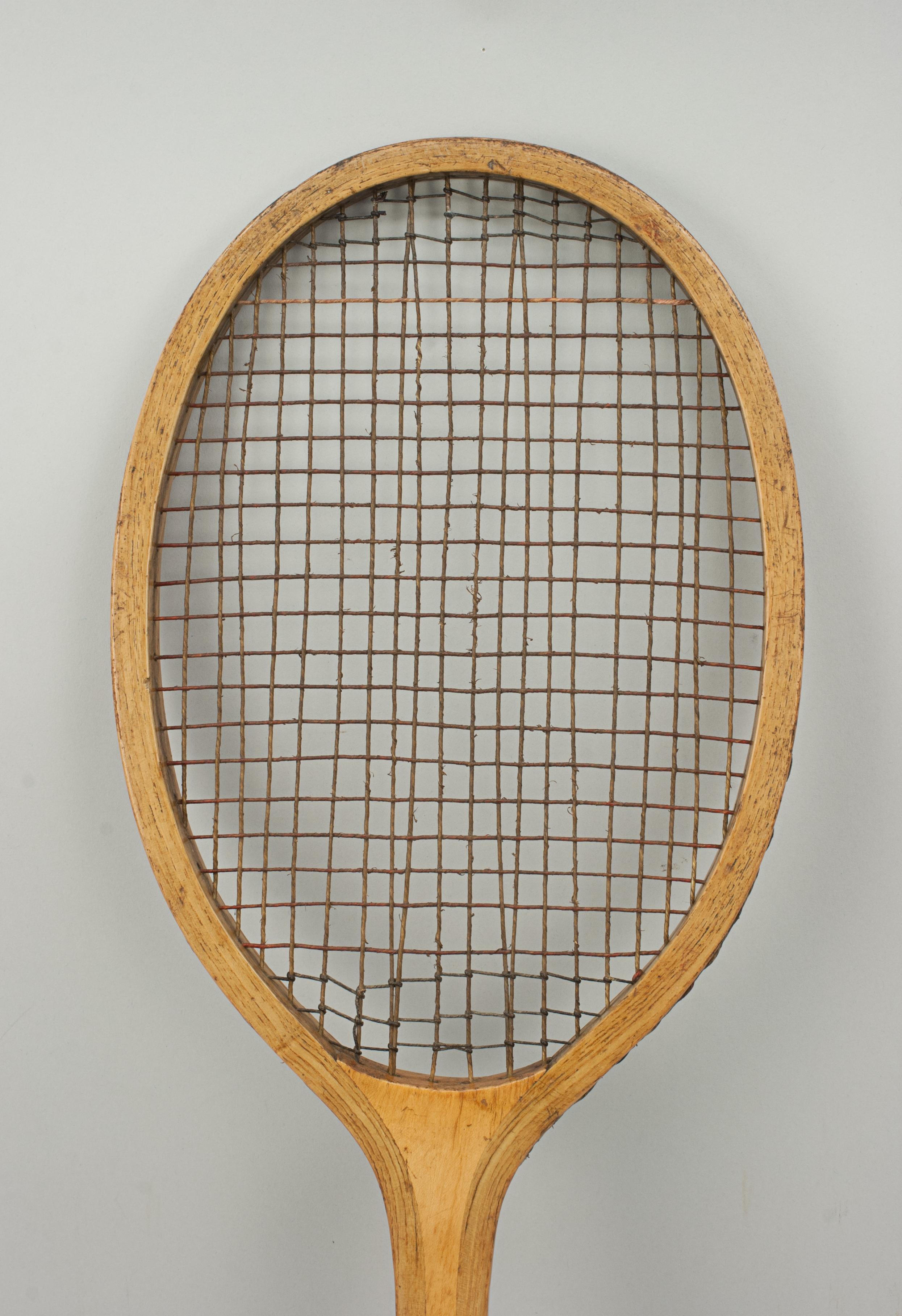 British Antique Fishtail Tennis Racket, The Radian