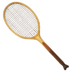 Antique Fishtail Tennis Racket, The Radian