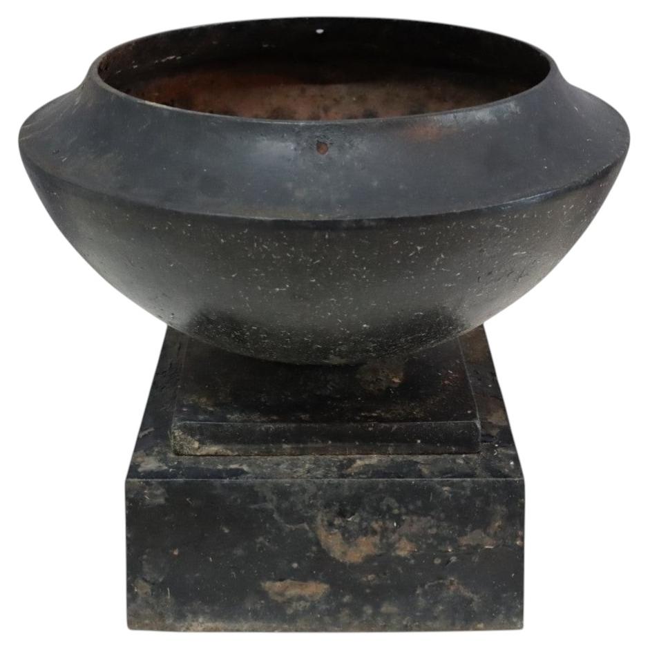 Antique Fiske School Cast Iron Garden Urn C1900