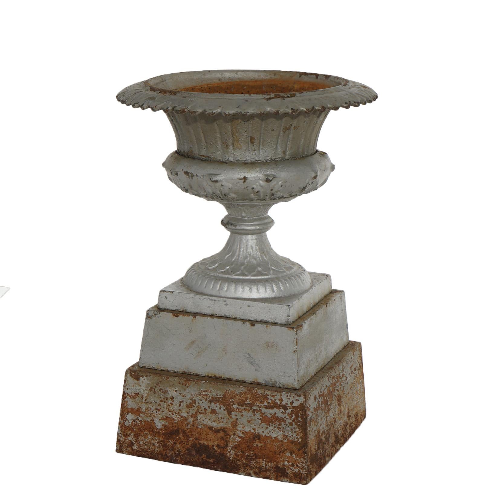 ***Reduced Delivery Rates - See Below or Click “Ask The Seller” to Request a Quote***

Antique Fiske School Cast Iron Garden Urn on Plinth C1890

Measures - 29.75
