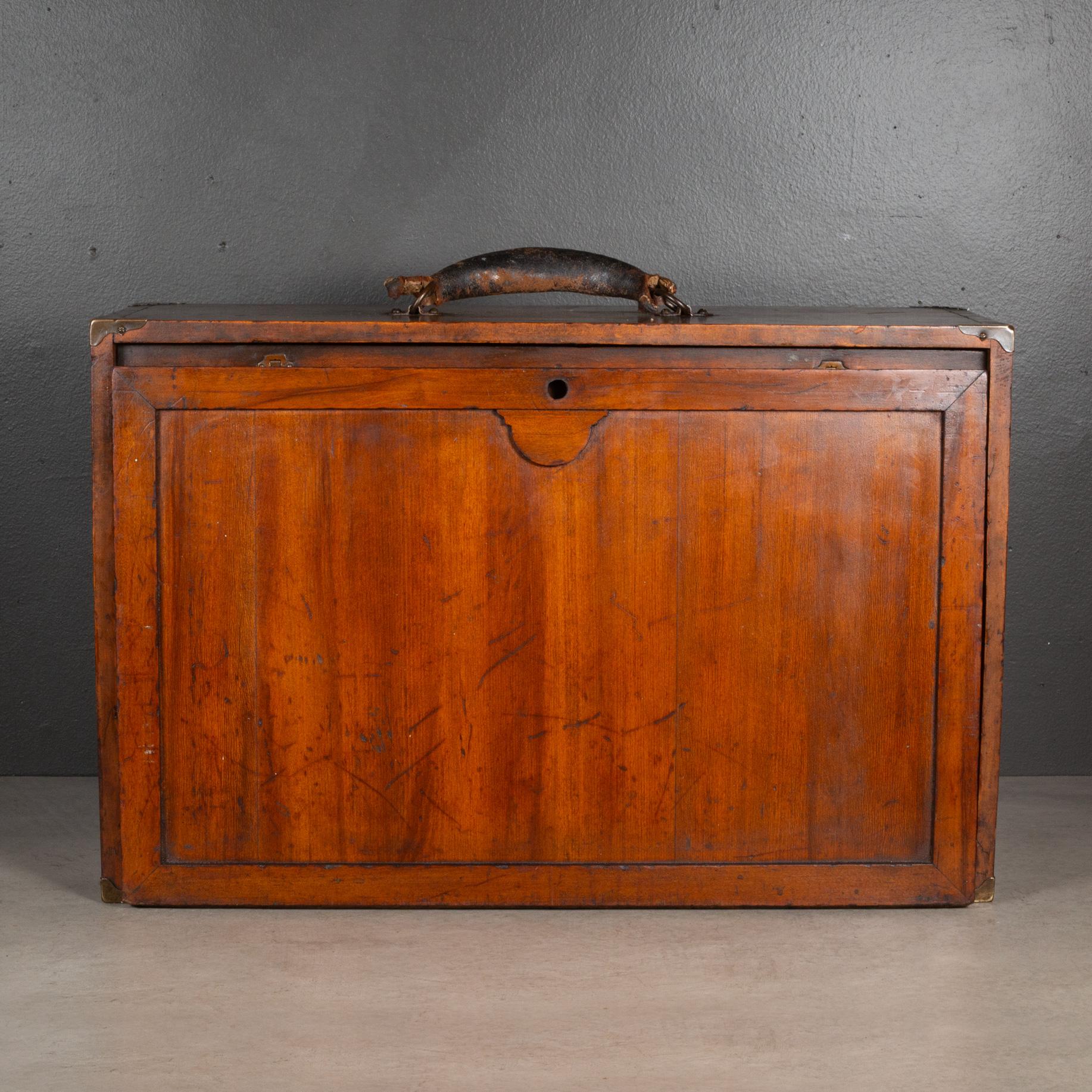 North American Antique Five Drawer Mahogany Machinist's Chest c.1910-1925