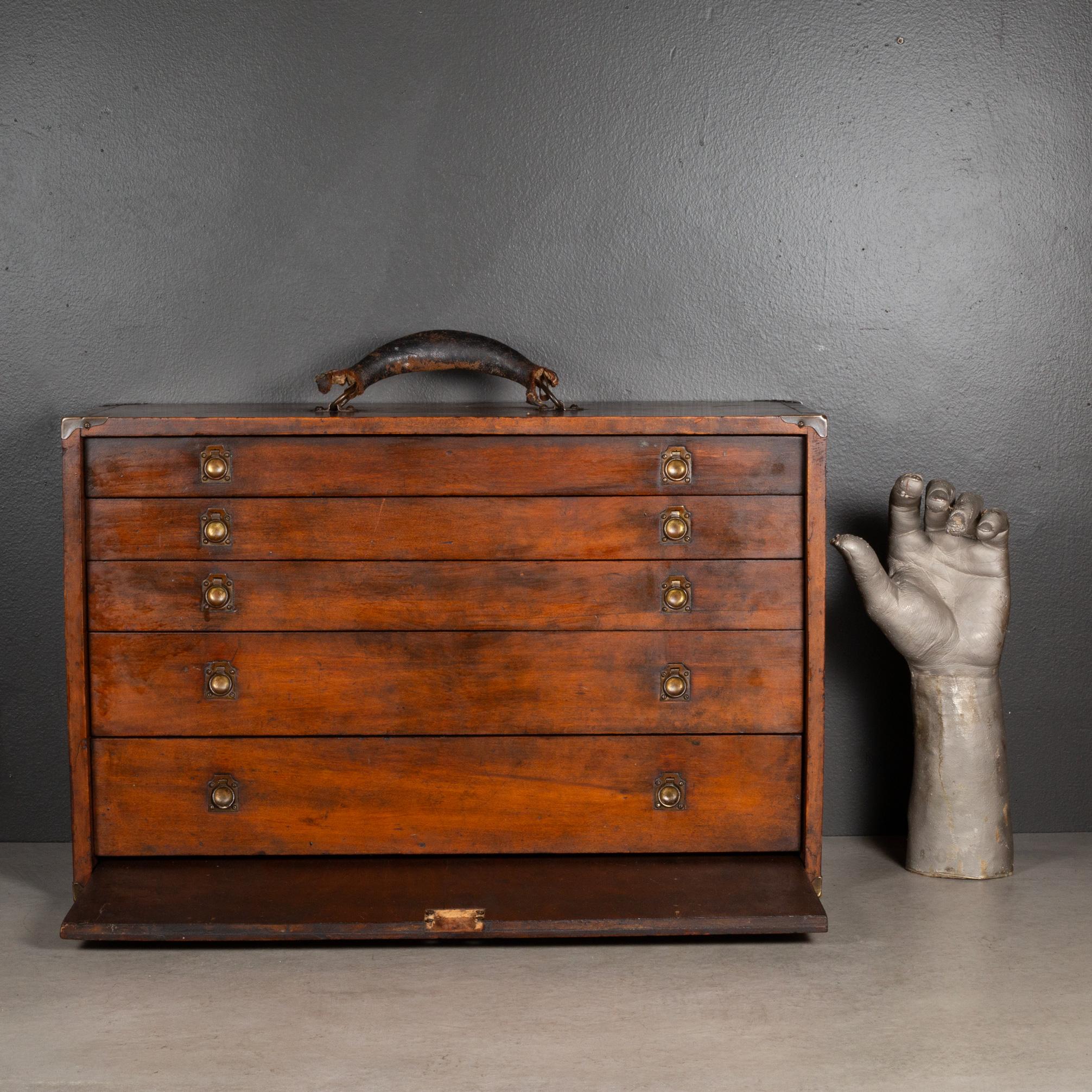 Antique Five Drawer Mahogany Machinist's Chest c.1910-1925 2