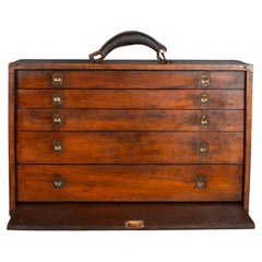 Antique Five Drawer Mahogany Machinist's Chest c.1910-1925