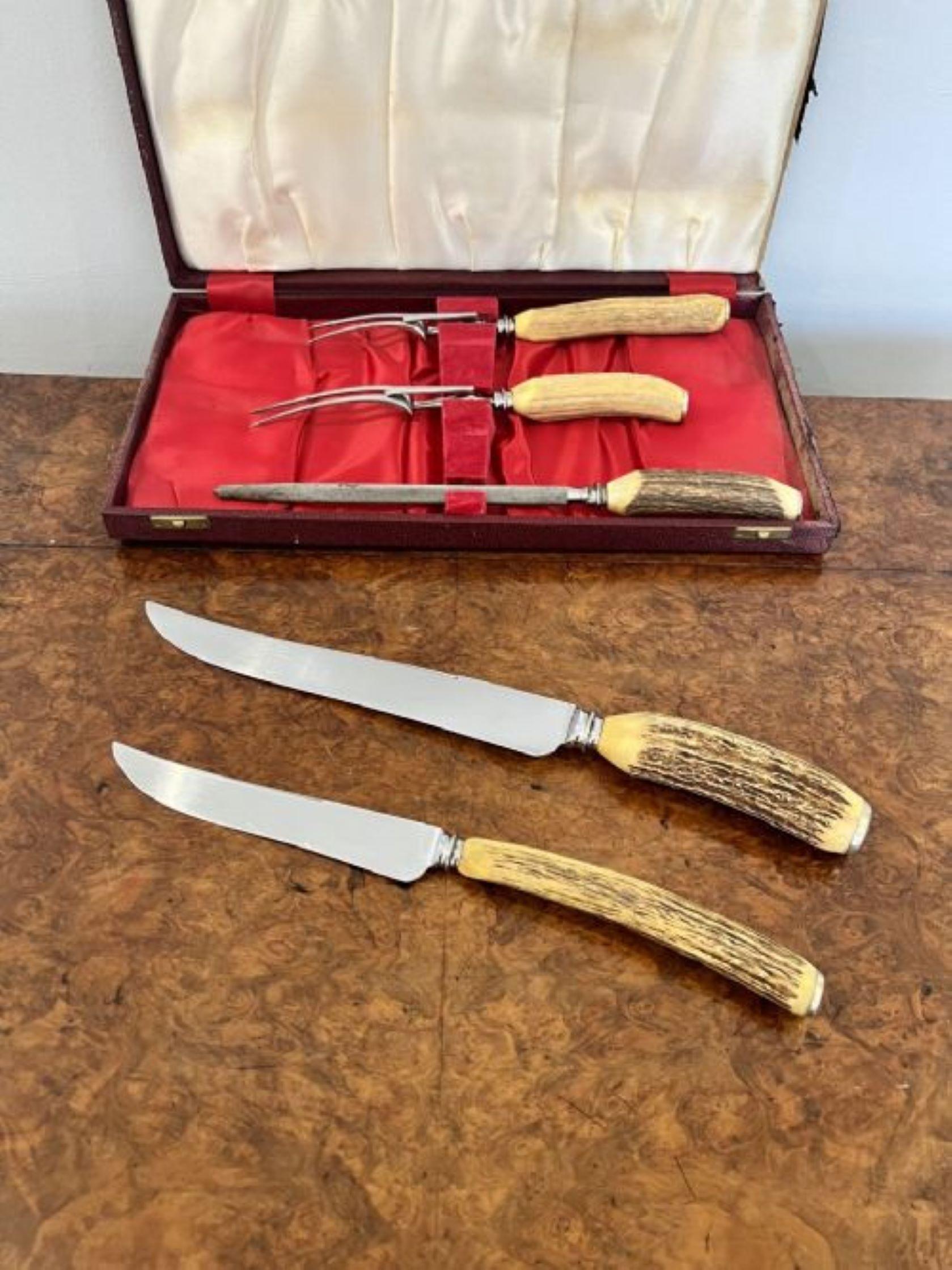 Antique five piece Cooper Brother & Son's carving set  For Sale 3