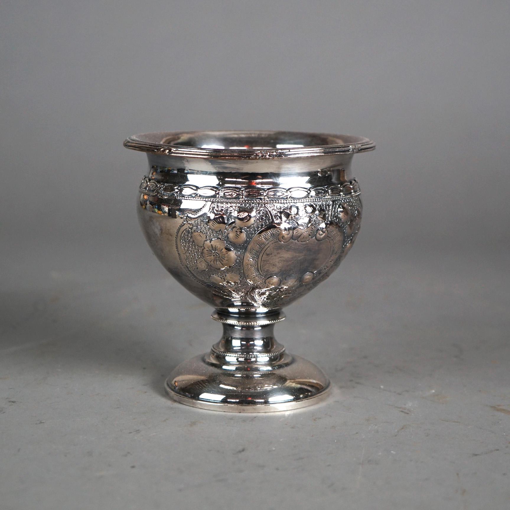 XIX secolo Antico set da tè in cinque pezzi placcato in argento E. B. Maltby C1890 in vendita