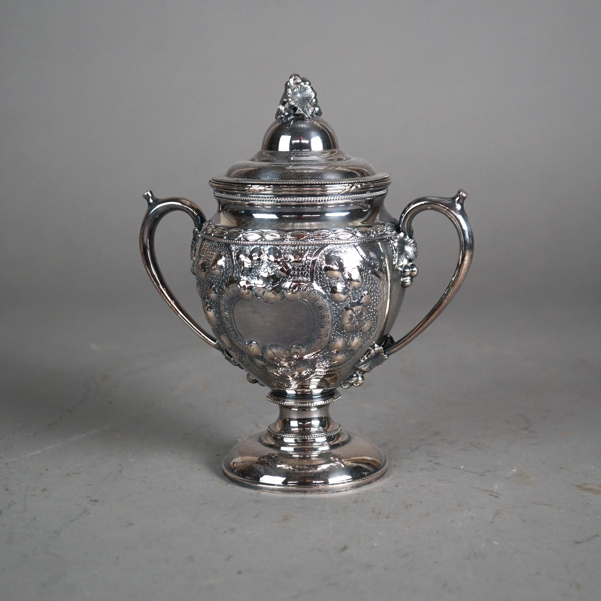 Antico set da tè in cinque pezzi placcato in argento E. B. Maltby C1890 in vendita 1