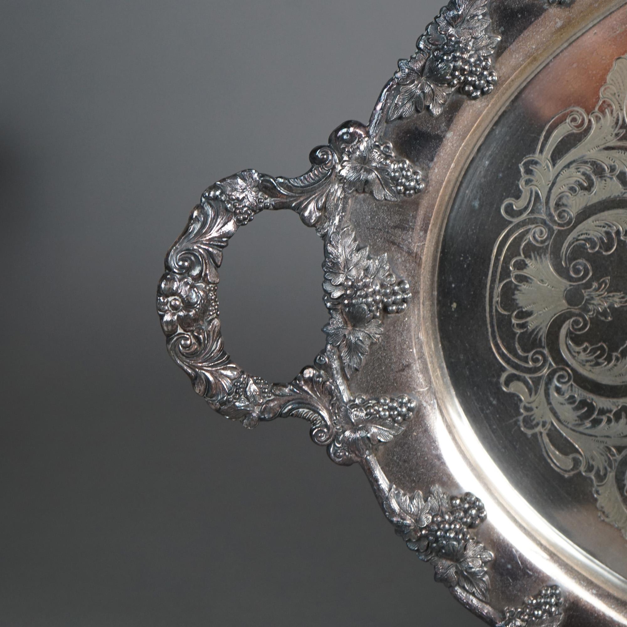 Antico set da tè in cinque pezzi placcato in argento E. B. Maltby C1890 in vendita 2