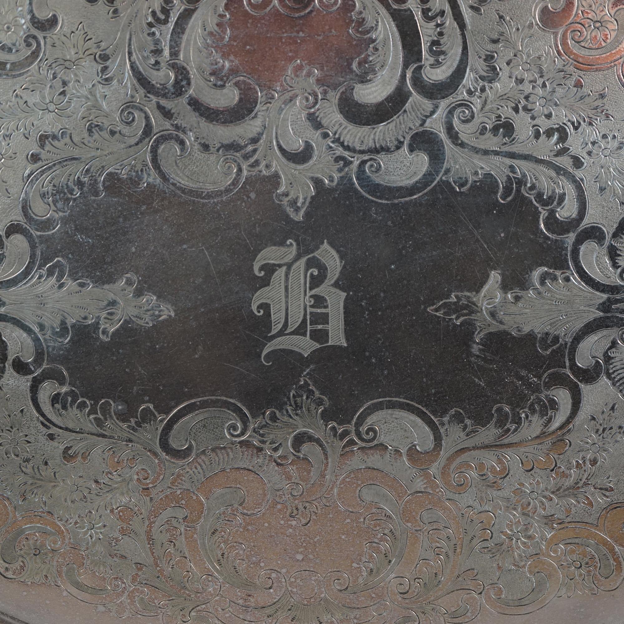 Antico set da tè in cinque pezzi placcato in argento E. B. Maltby C1890 in vendita 3