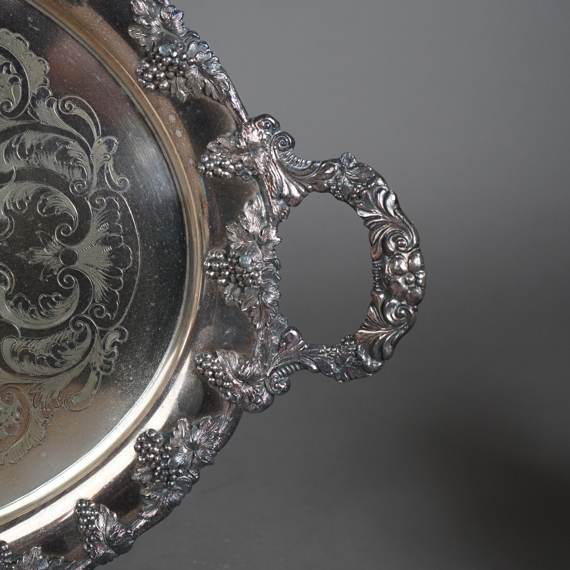 Antico set da tè in cinque pezzi placcato in argento E. B. Maltby C1890 in vendita 4