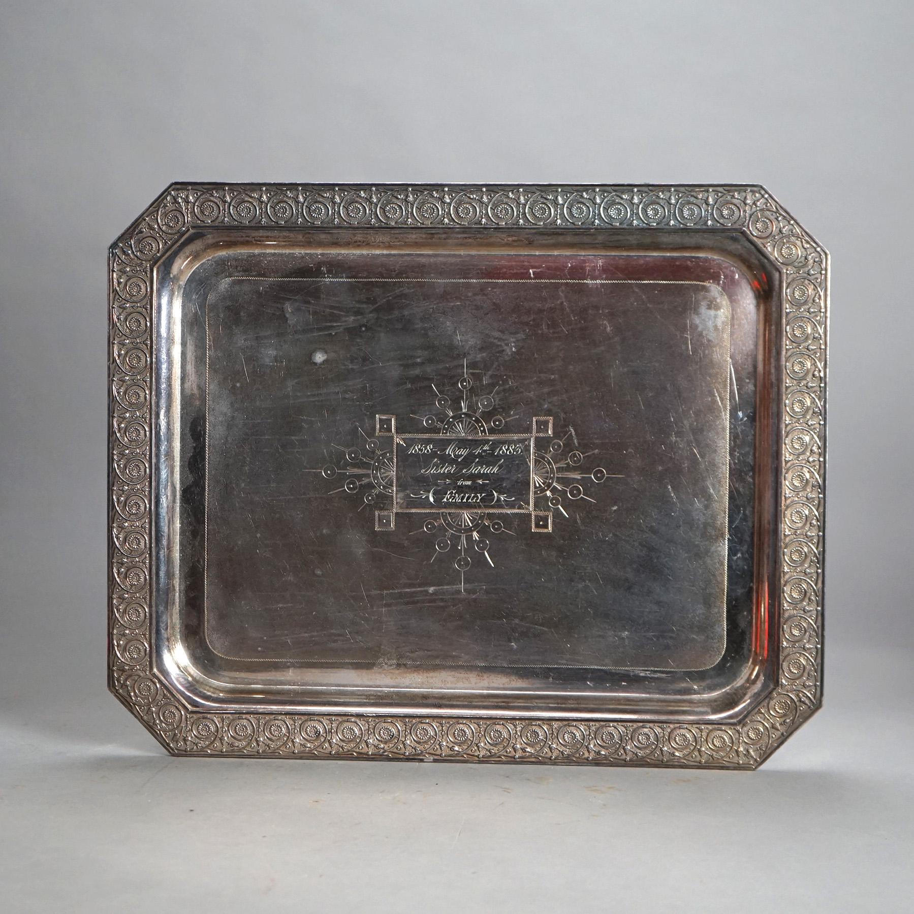 Antico set da tè figurato Reed & Barton in argento placcato in cinque pezzi C1890 in vendita 7