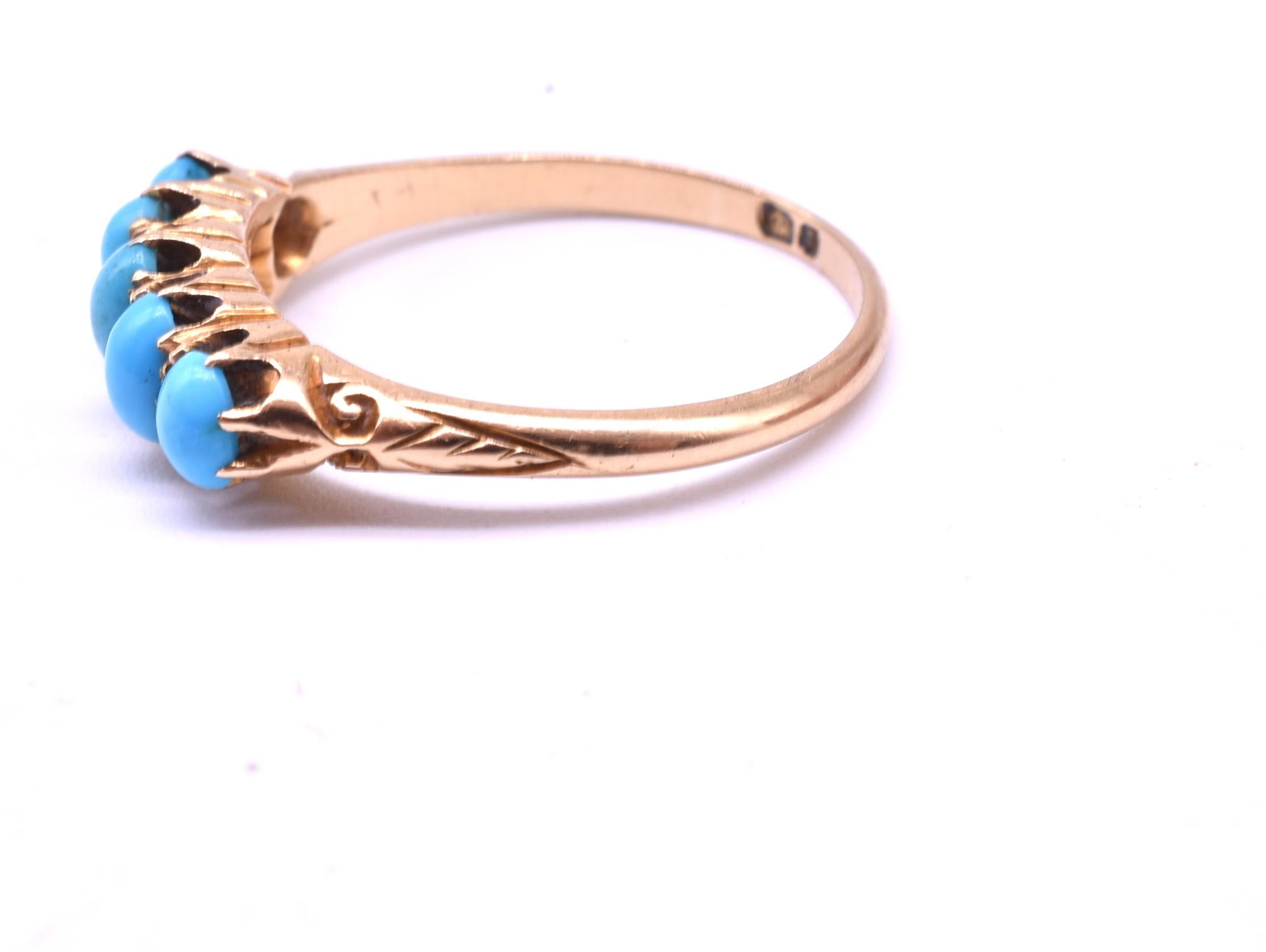 5 stone turquoise ring