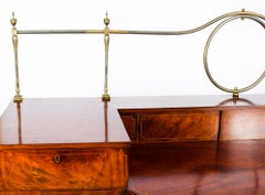 Antique Flame Mahogany and Satinwood Inlaid Sideboard, 19th Century