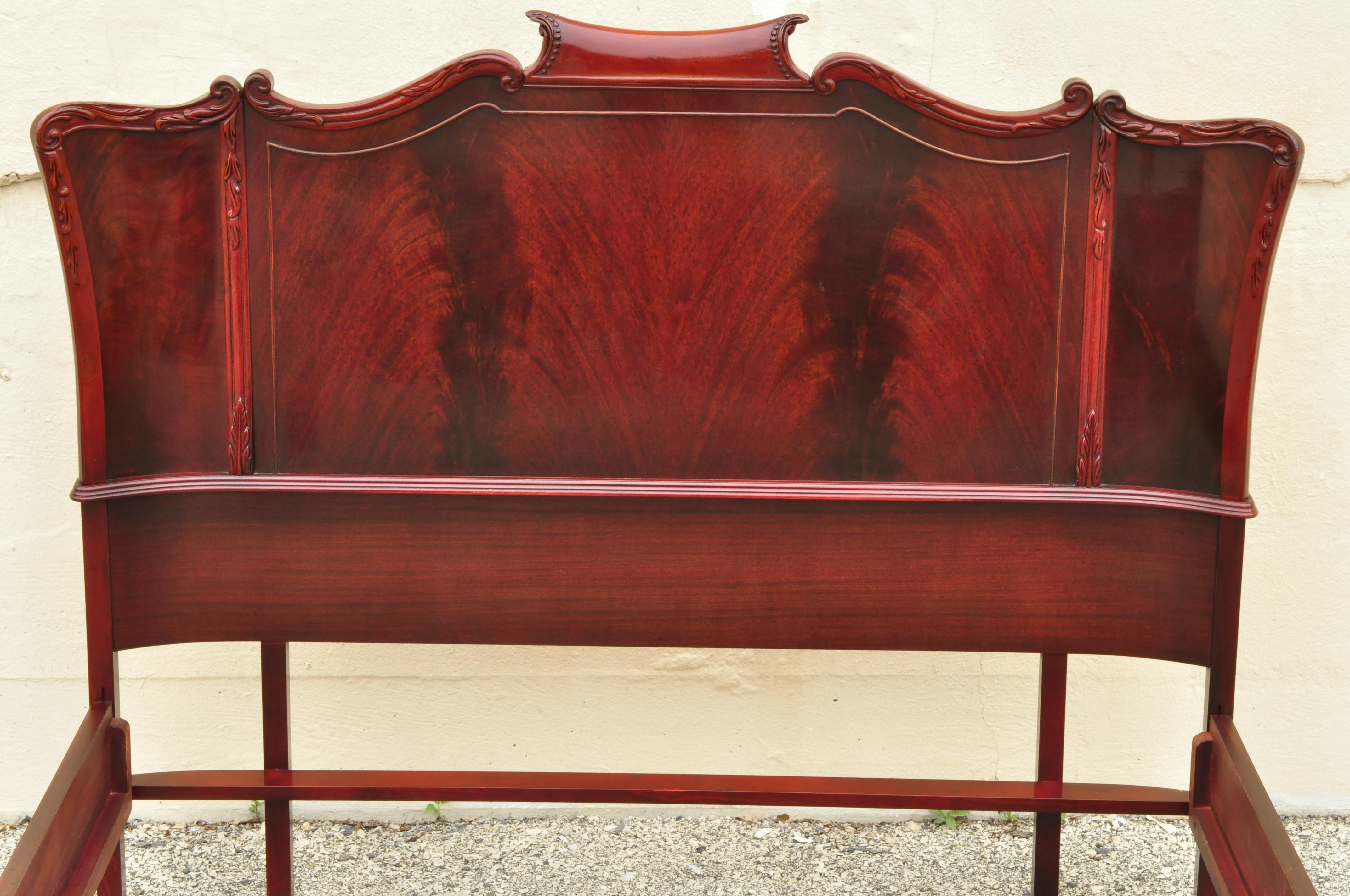 20th Century Antique Flame Mahogany Carved 