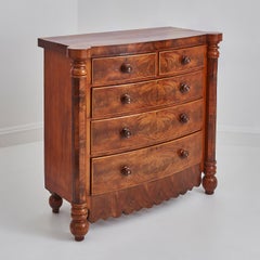 Antique Flame Mahogany Chest of Drawers