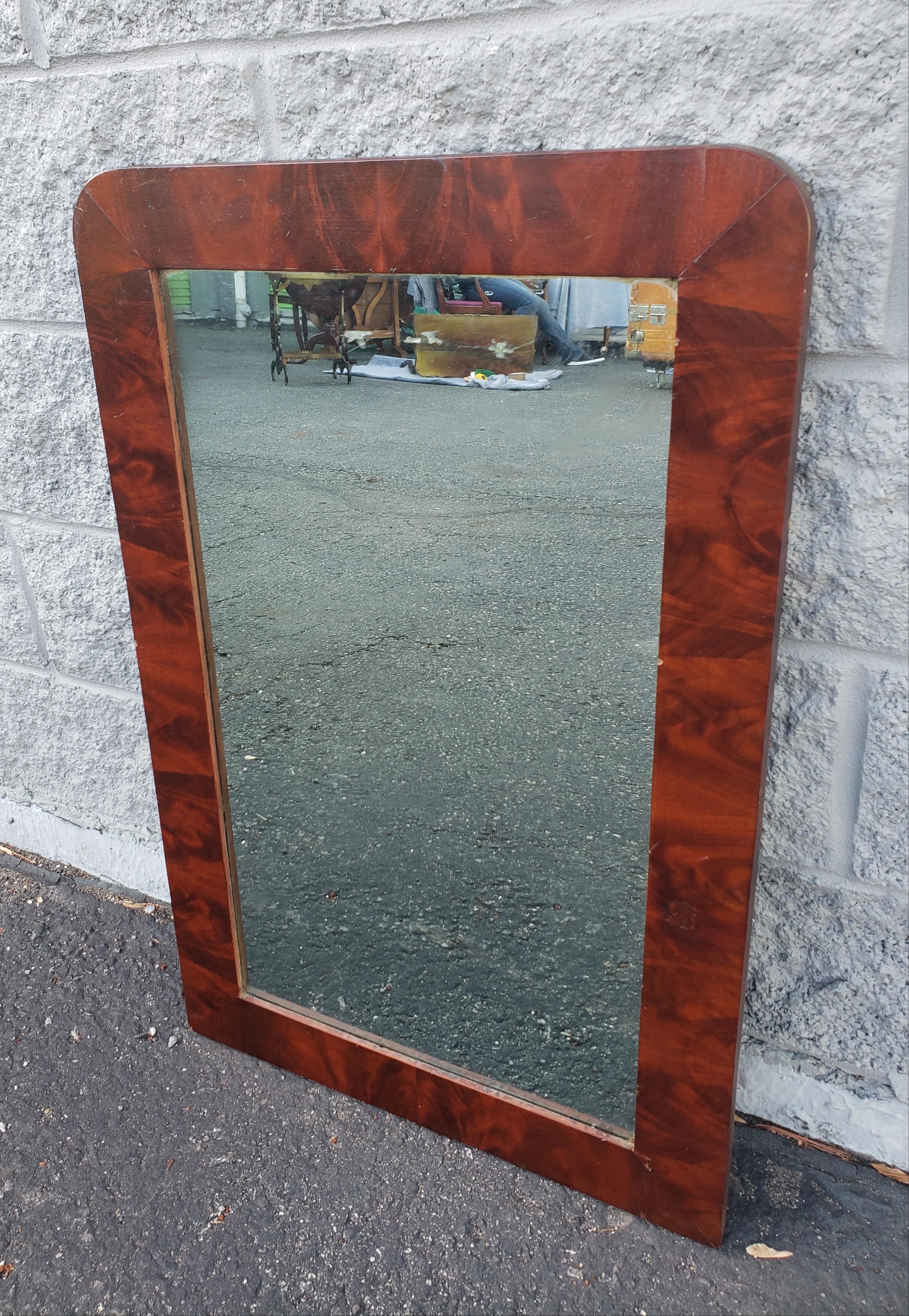 mahogany framed wall mirror