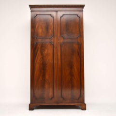 Antique Flame Mahogany Two-Door Wardrobe