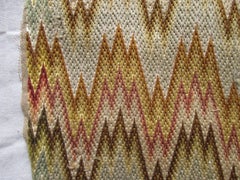 Antique Flame Stitch "Bargello" Textile Fragment